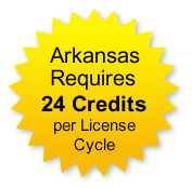 Arkansas Requires 24 Credits per License Cycle