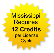 Mississippi Requires 12 Credits per License Cycle