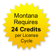 Montana Requires 24 Credits per License Cycle