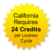 California Requir 24 Credits per License Cycle