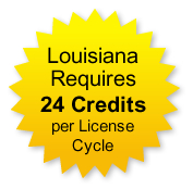 Louisiana Requir 24 Credits per License Cycle